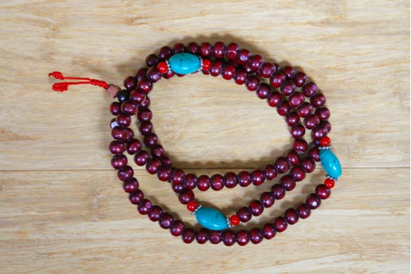Rosewood with Turquoise & Coral 
